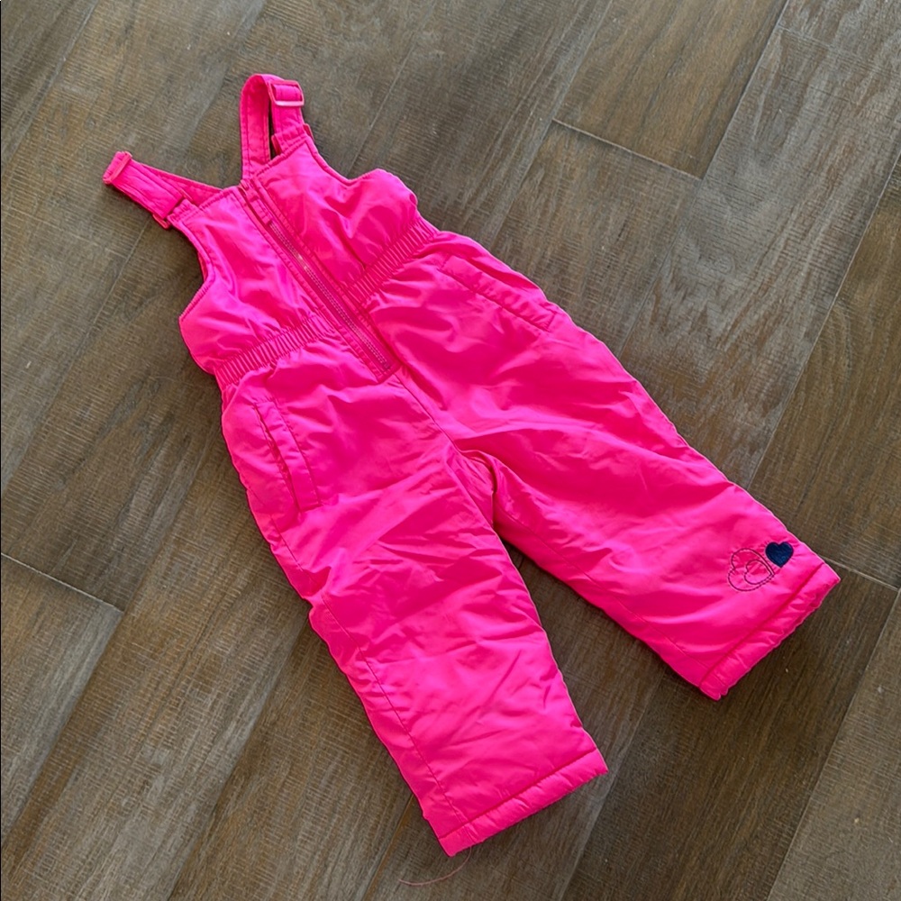 PINK PLATINUM Pink Snow Bib (Size 2T)